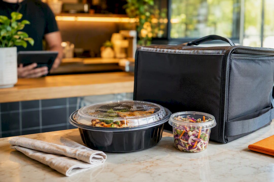Travel-ready meal bundle for delivery