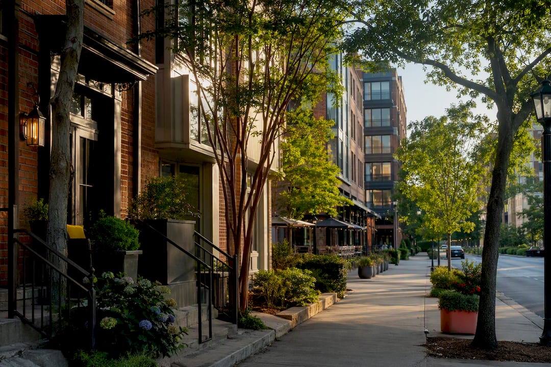 Contrasting Durham and Chapel Hill streetscapes