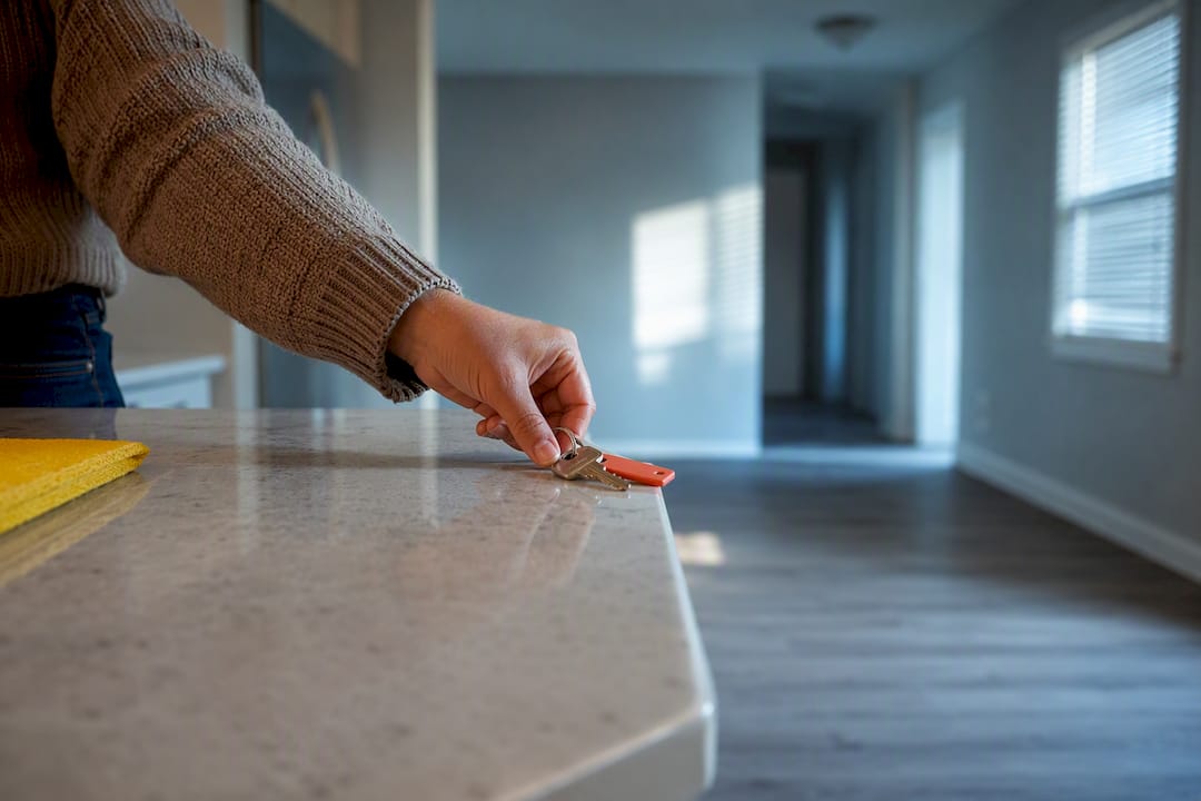 Rental keys during move-out inspection