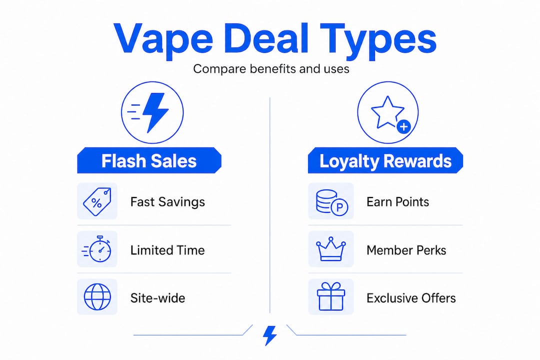 Infographic comparing flash sales and loyalty rewards