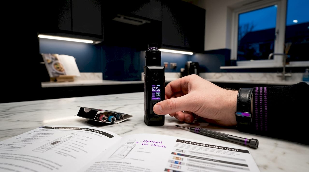 Hand adjusting vape mod wattage settings