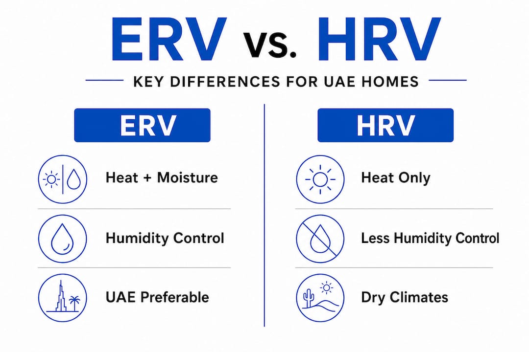 Infographic comparing ERV and HRV features