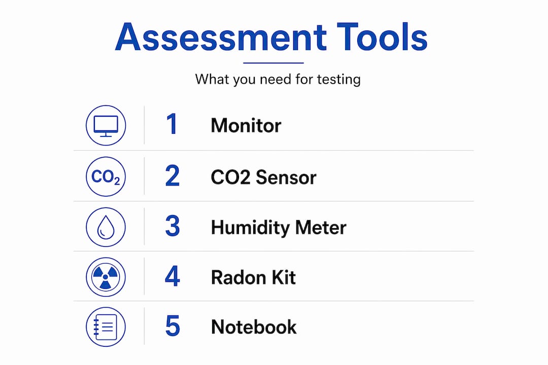 Infographic listing home air quality tools