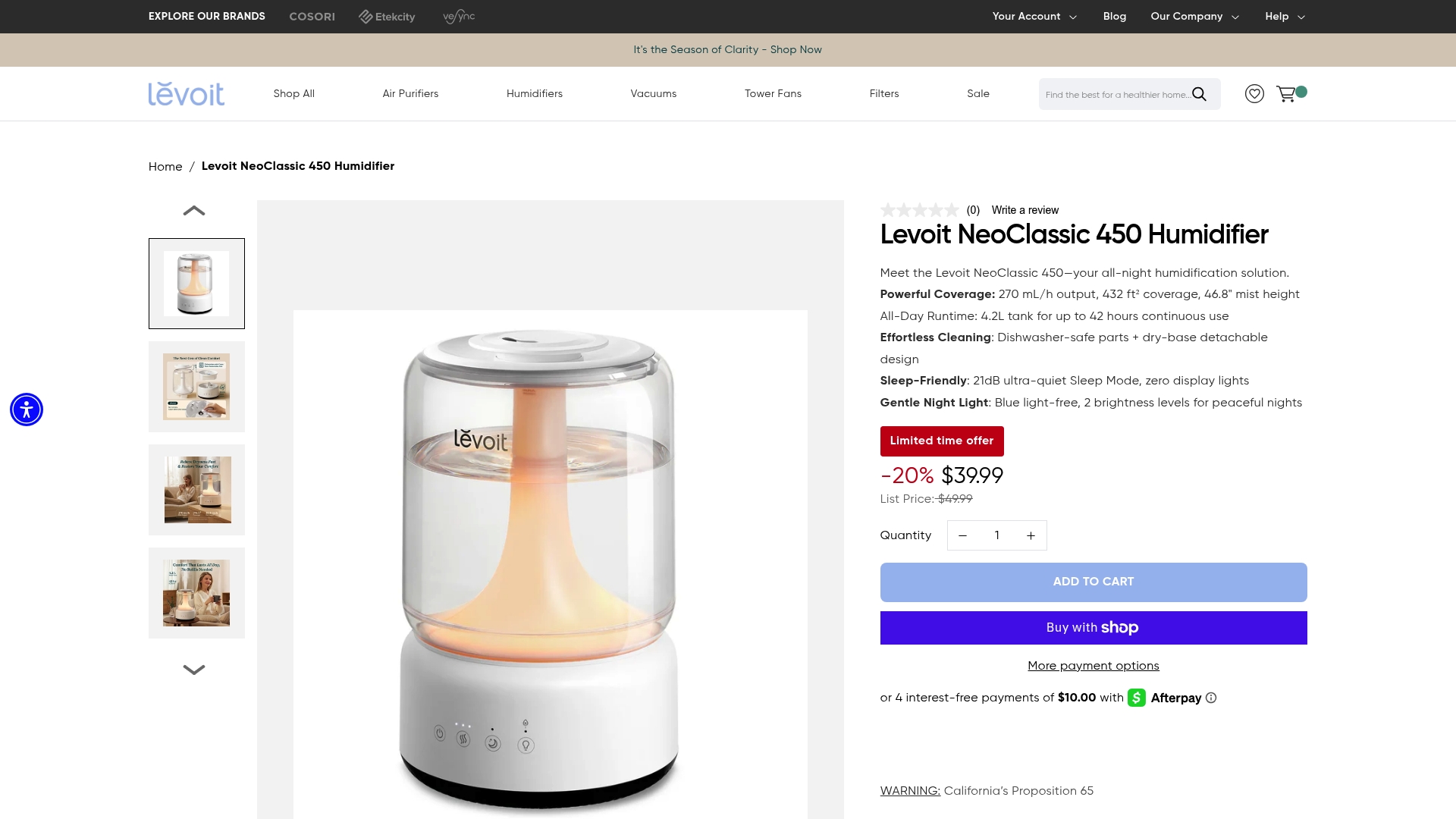https://levoit.com/products/levoit-neo-450-humidifier-4-2l-top-fill-cool-mist-42h-runtime-ultra-quiet-21db
