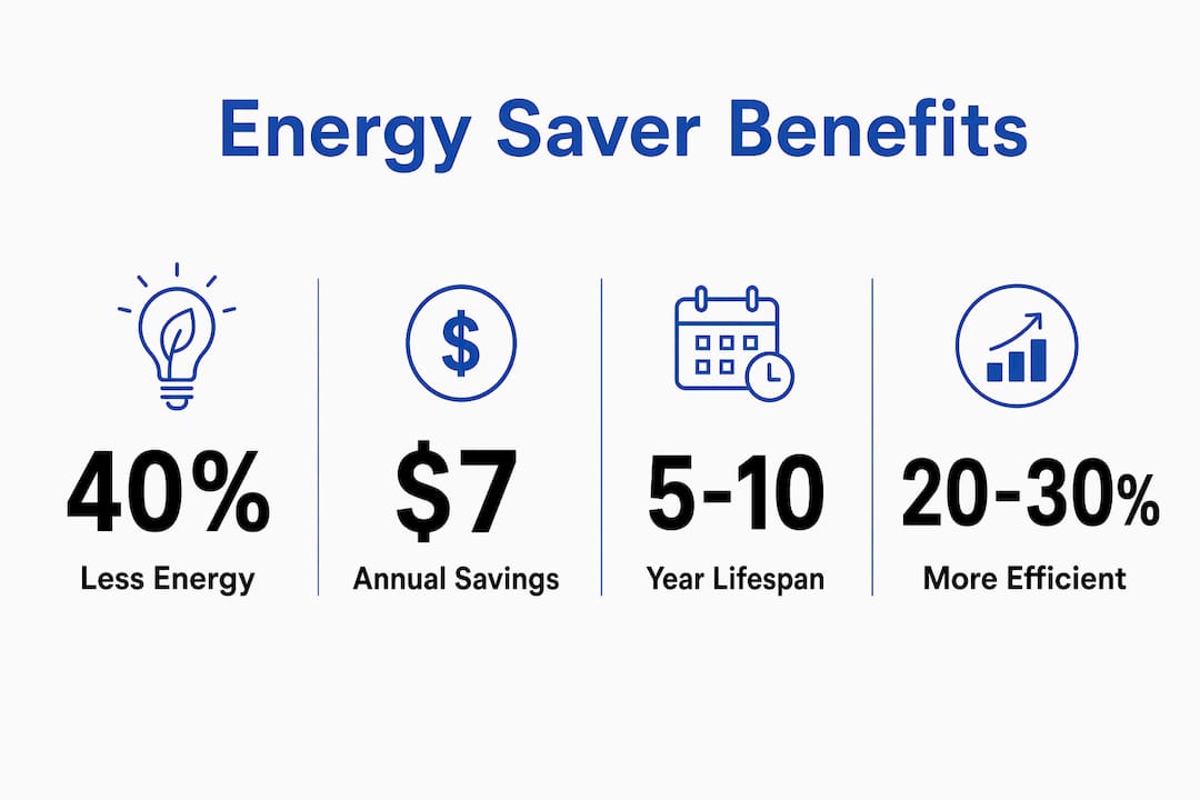 Infographic summarizing key energy efficiency statistics