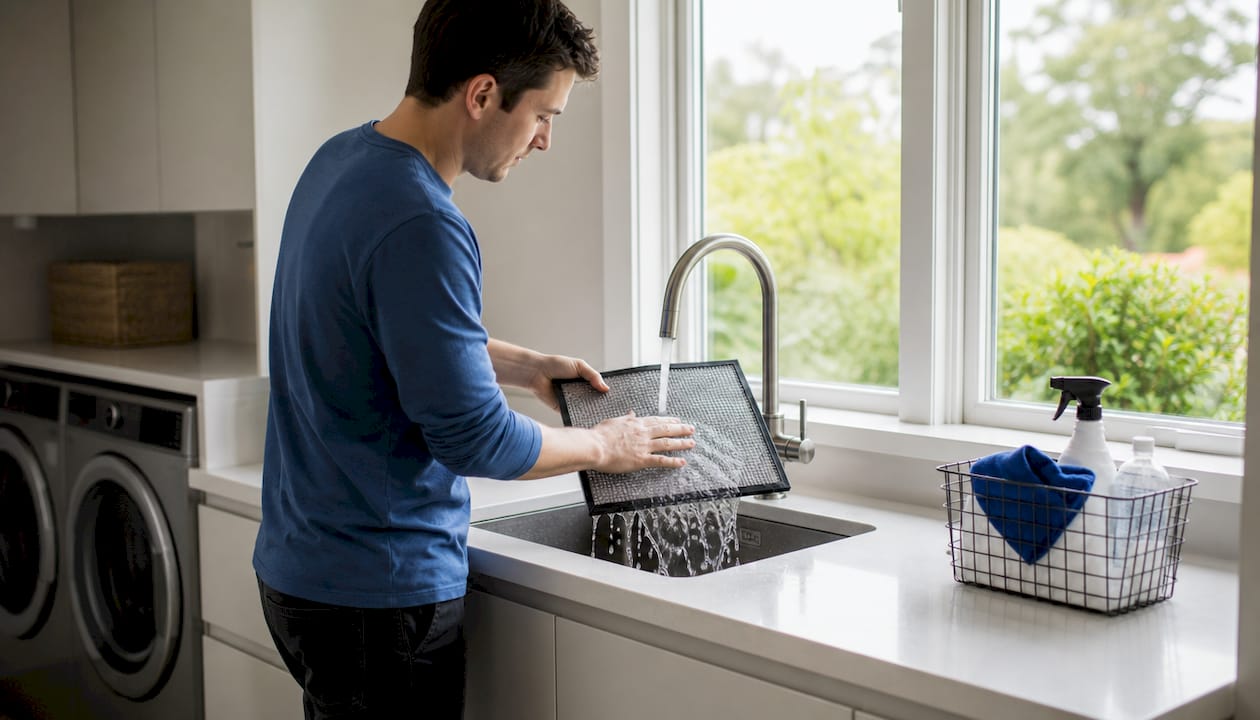 Hands washing air purifier washable pre-filter