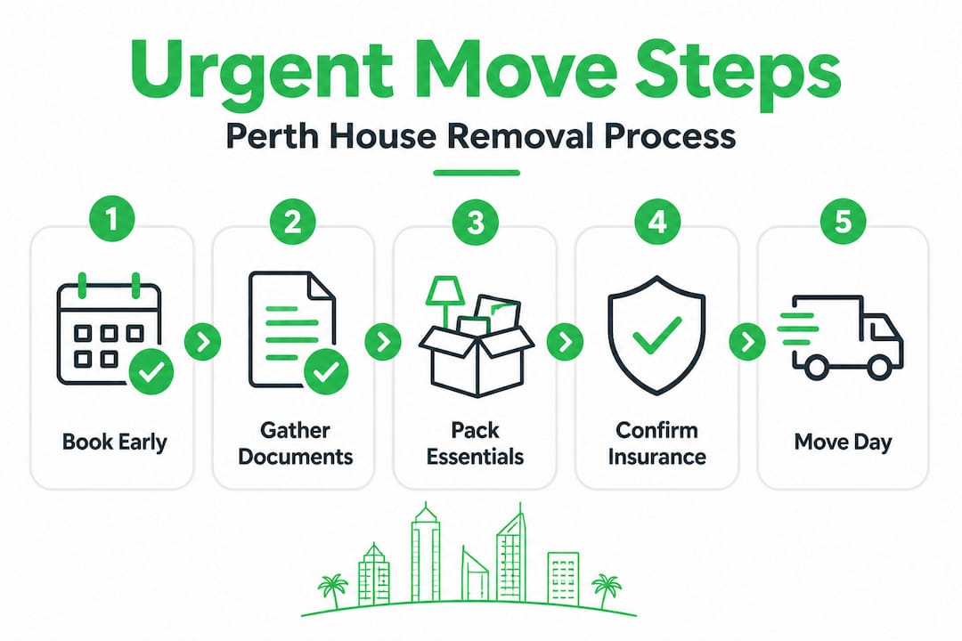 Urgent move in Perth step-by-step infographic