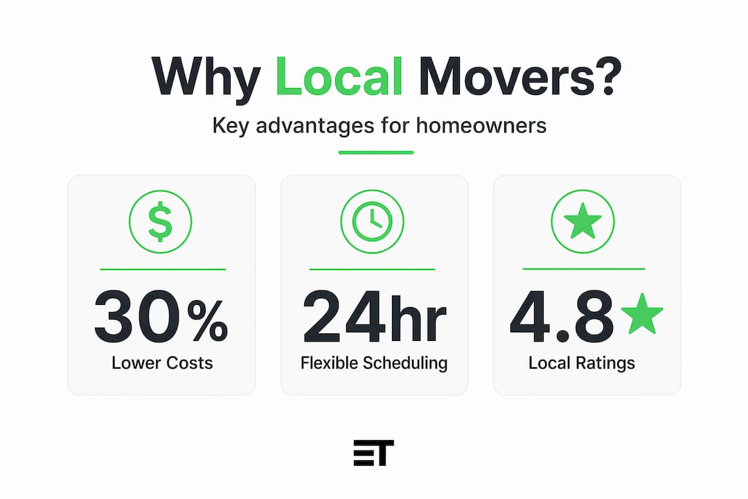 Infographic with key statistics about local movers