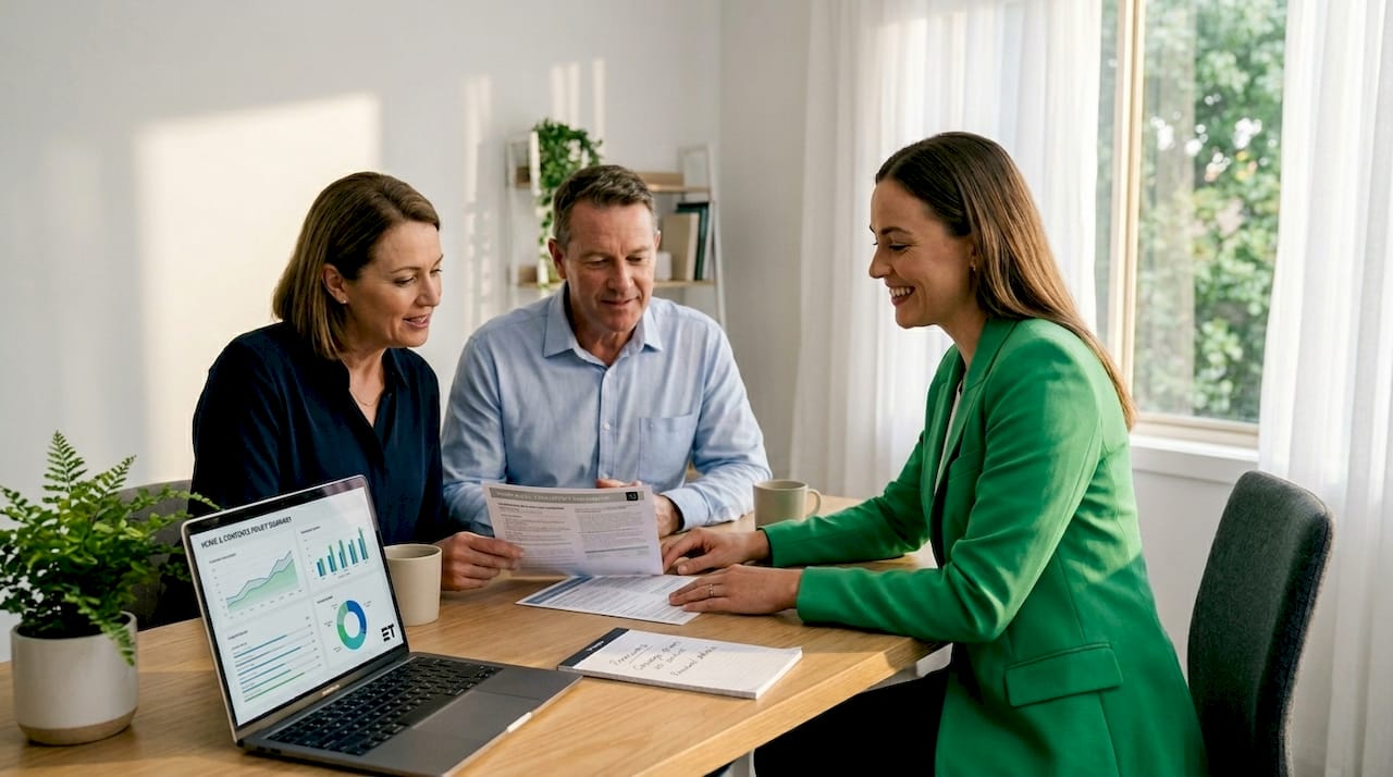 Insurance agent discussing relocation coverage
