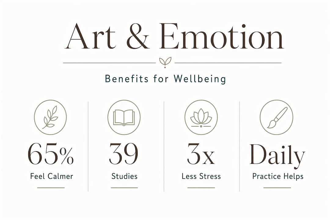 Infographic of art’s emotional wellbeing benefits
