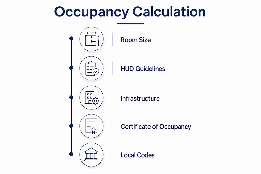 Infographic outlining occupancy calculation steps