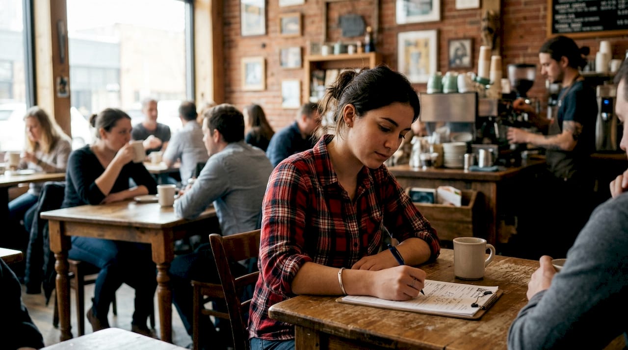 Hands handling electrical and plumbing permits at desk