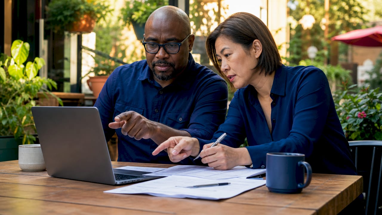 Two hosts collaborating on compliance management