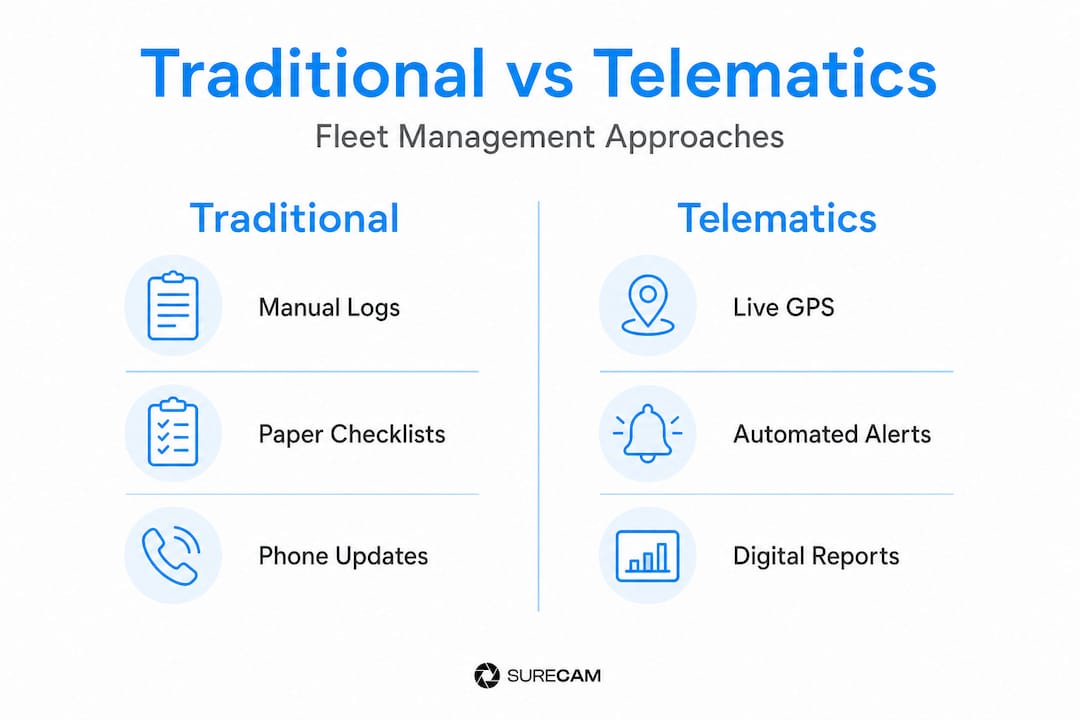 Comparison of traditional and telematics fleet management