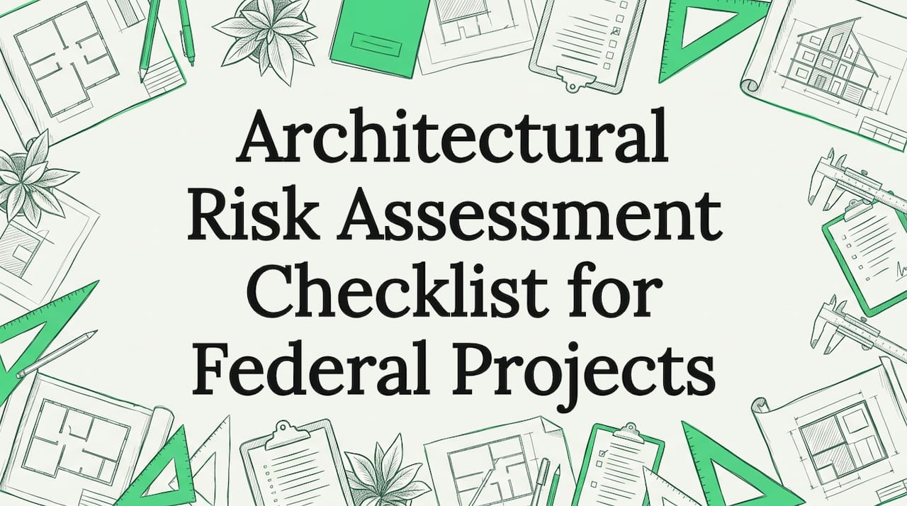 Hand-drawn architectural checklist title card