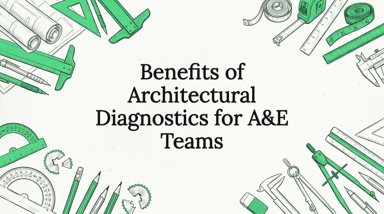 Decorative architectural tools framing title