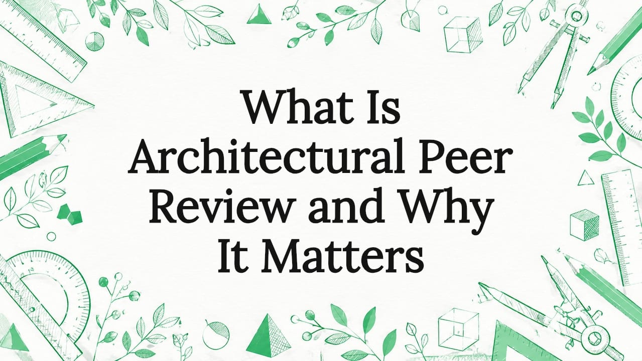Hand-drawn architectural tools illustration title card