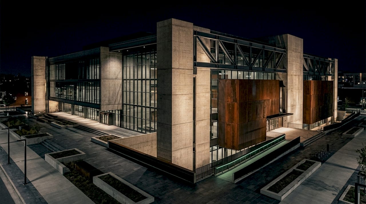 Federal civic building rendered exterior elevation