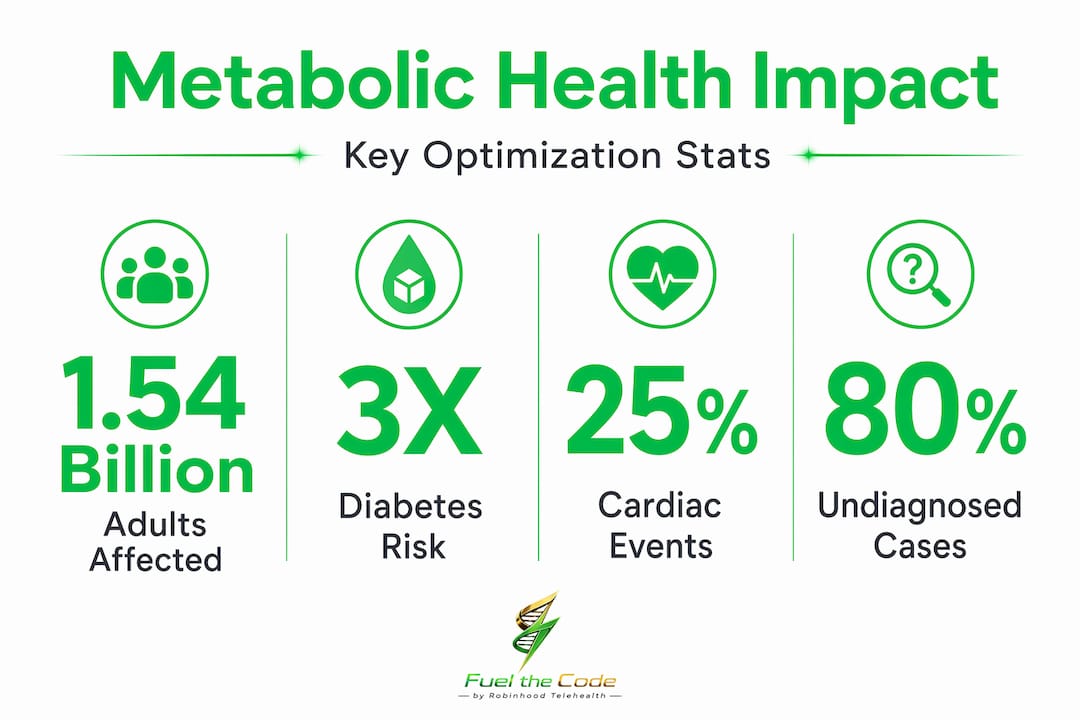 Infographic with metabolic health risk statistics