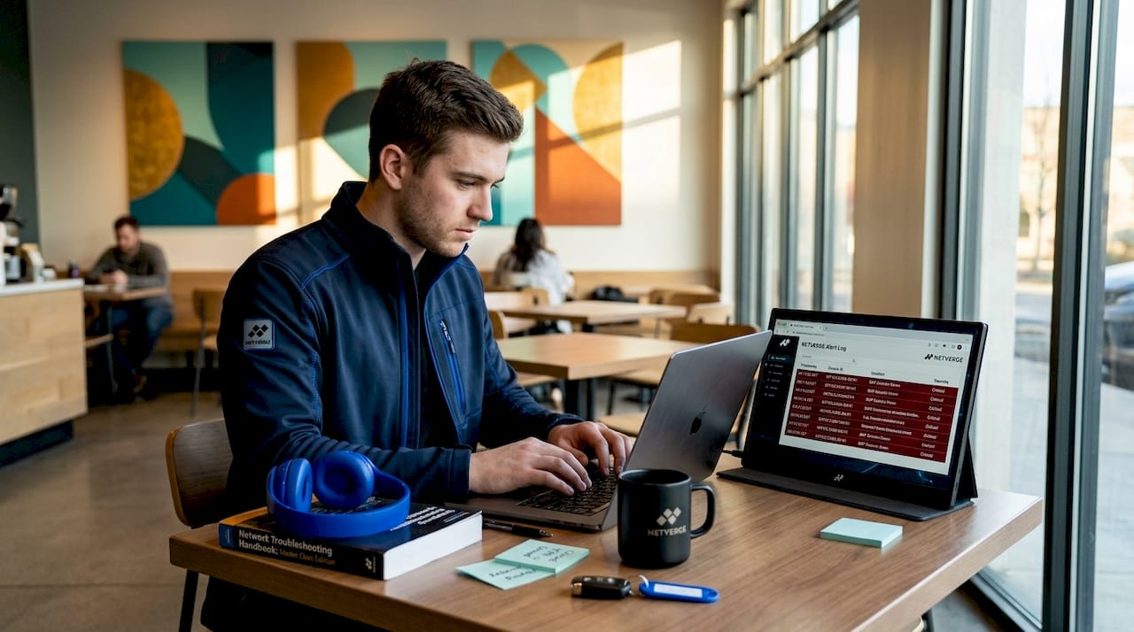 IT technician logging incident details