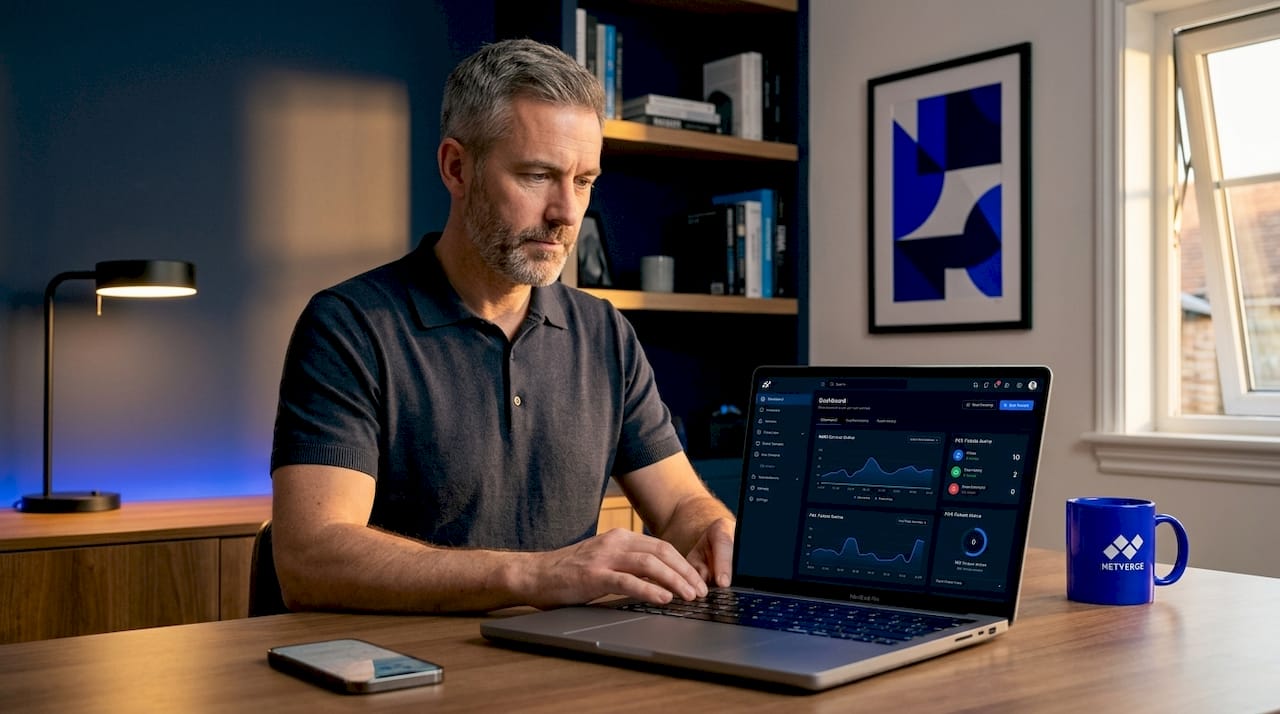 Technician interacting with MSP software interface