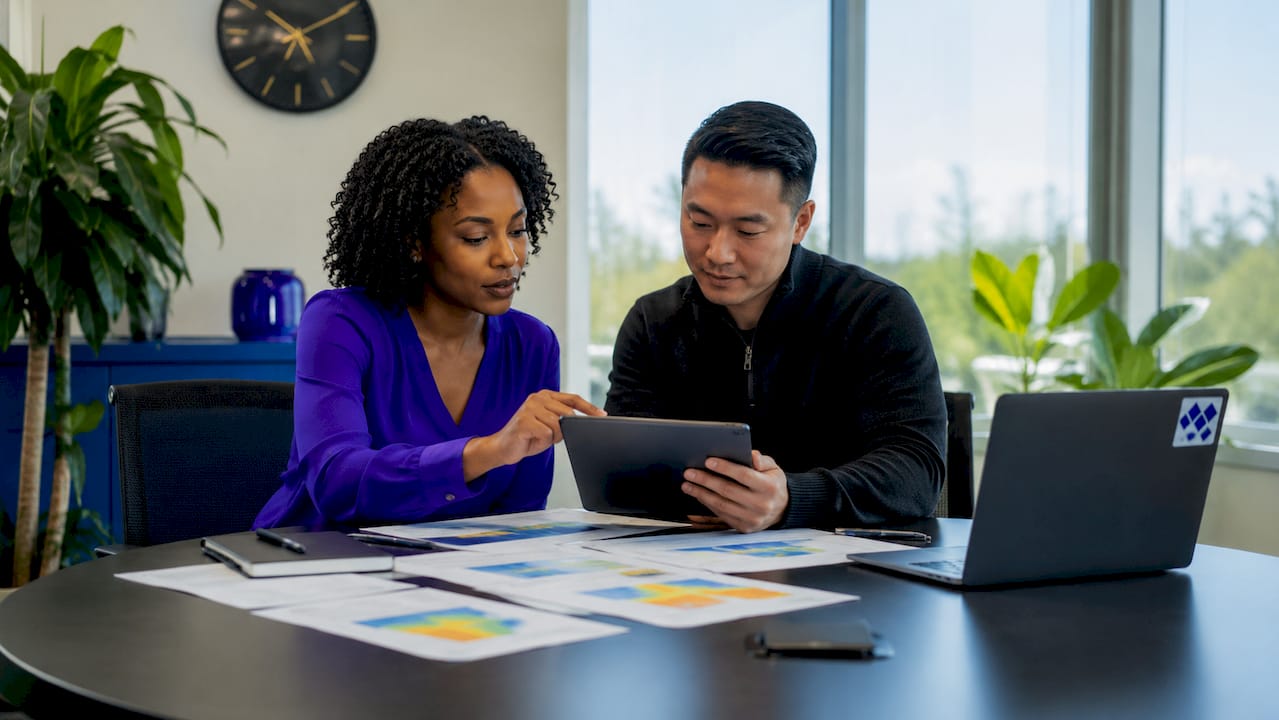 MSP team reviewing network asset data
