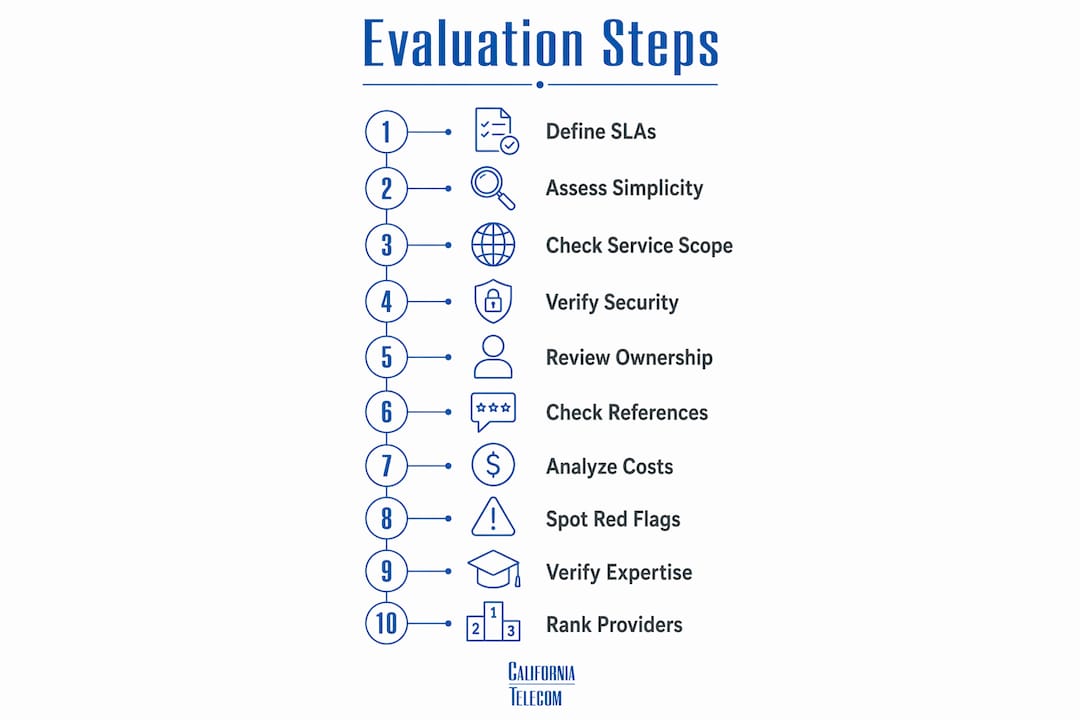 Infographic showing evaluation steps for providers