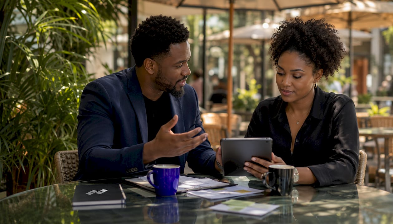 Two agents discussing automation sequence