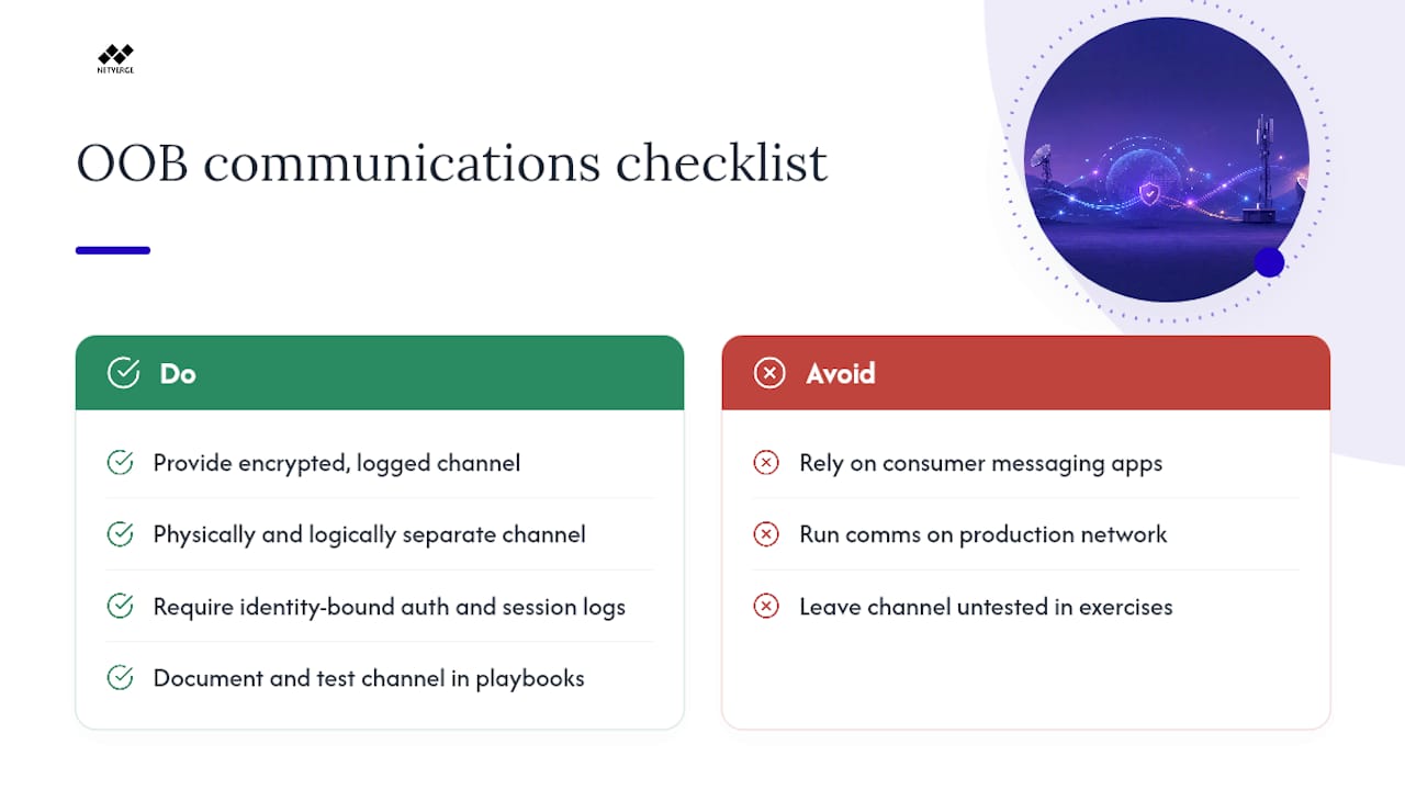 Why OOB communications matter during incident response — overview diagram
