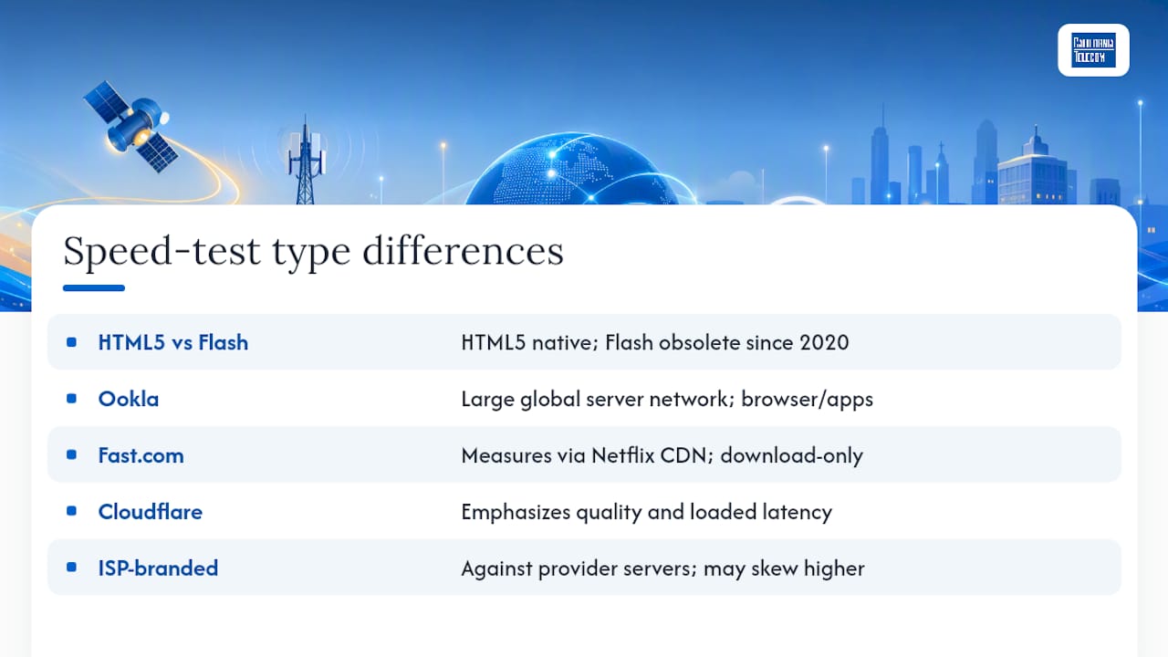 HTML5, Apps, and Browser Tests: Does the Type of Speed Test Matter? — overview diagram