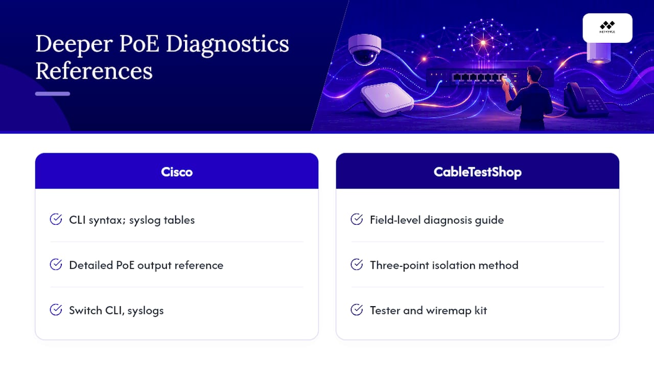 Where to Go for Deeper PoE Diagnostic Reference — overview diagram