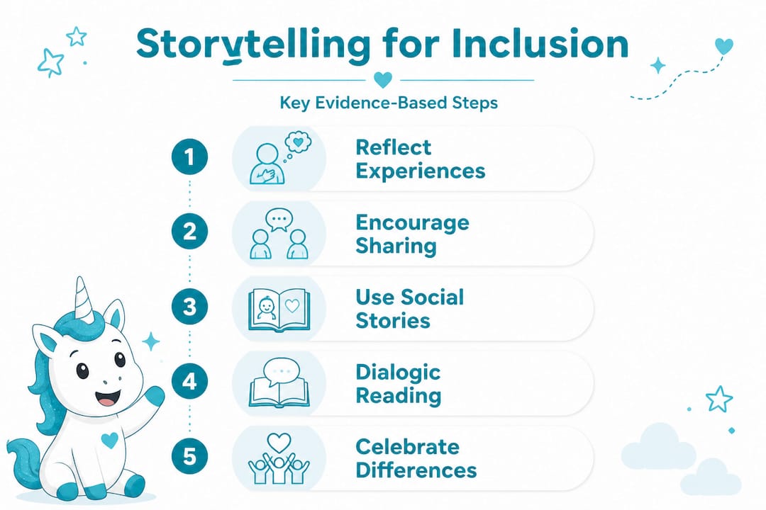 Vertical infographic on key storytelling techniques