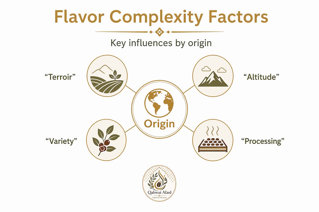 Infographic of key coffee origin factors