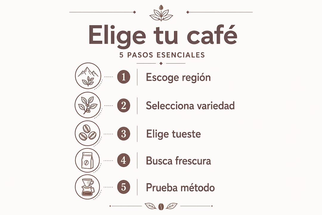 Guía visual: los 5 pasos imprescindibles para escoger el café perfecto