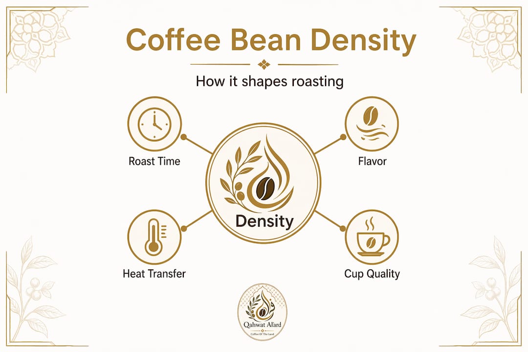Coffee bean density hierarchy infographic