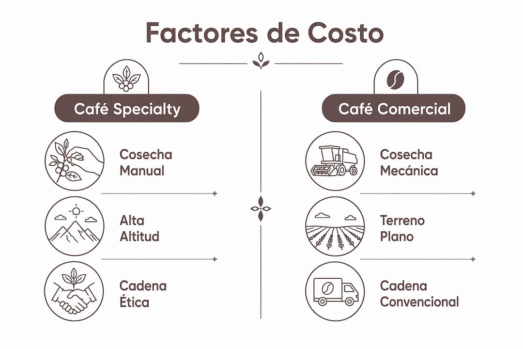 Infografía: ¿En qué se diferencian los costos del café de especialidad frente al café comercial?