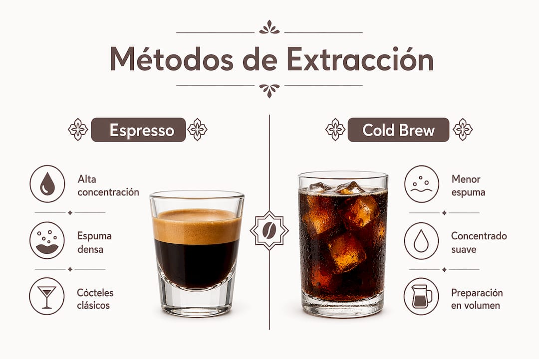 Infografía sobre las diferentes formas de preparar café