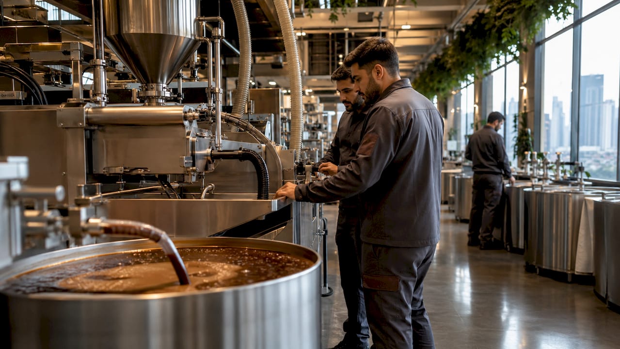 El proceso industrial para la elaboración del café abarca desde la selección de los granos hasta su tostado y envasado, garantizando calidad y sabor en cada etapa.