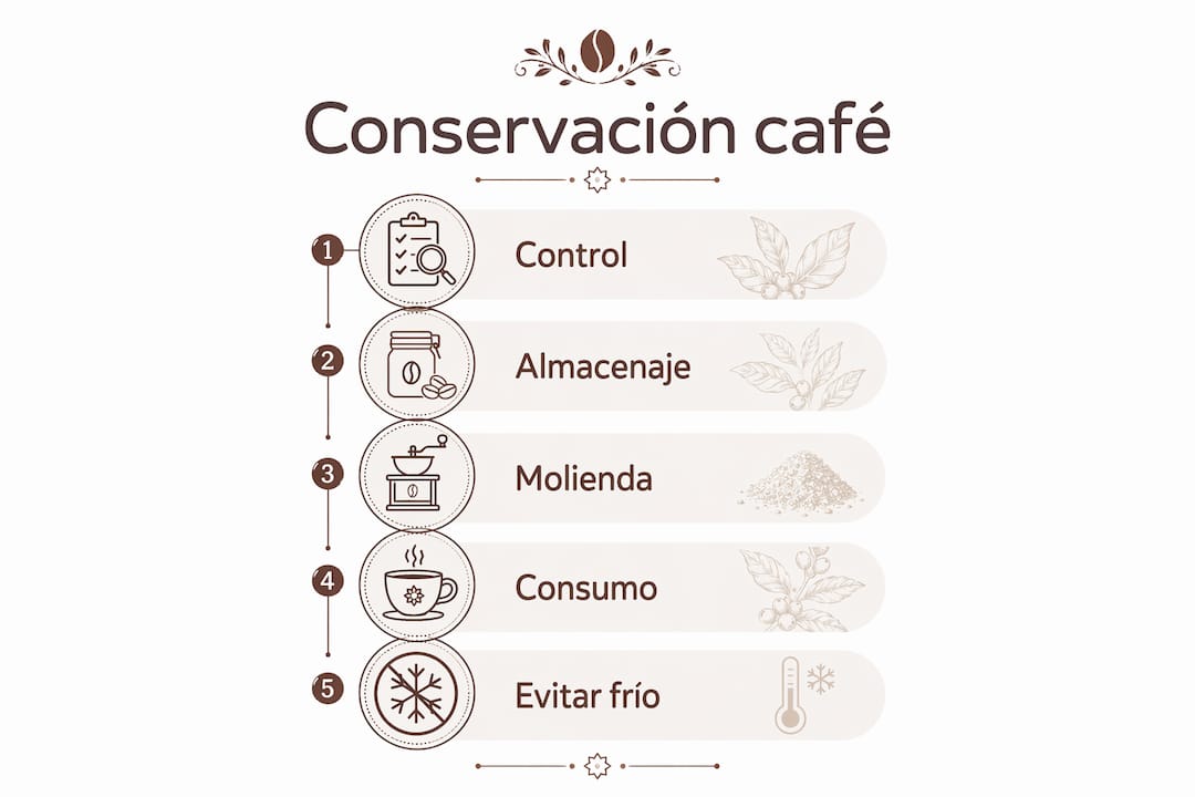 Infografía: cómo guardar el café recién tostado para que mantenga todo su sabor