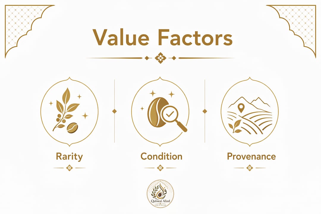 Infographic showing key factors impacting coffee mug value