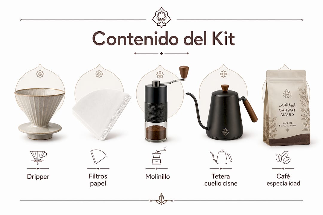 Infografía con todo lo que necesitas saber sobre el kit pour over