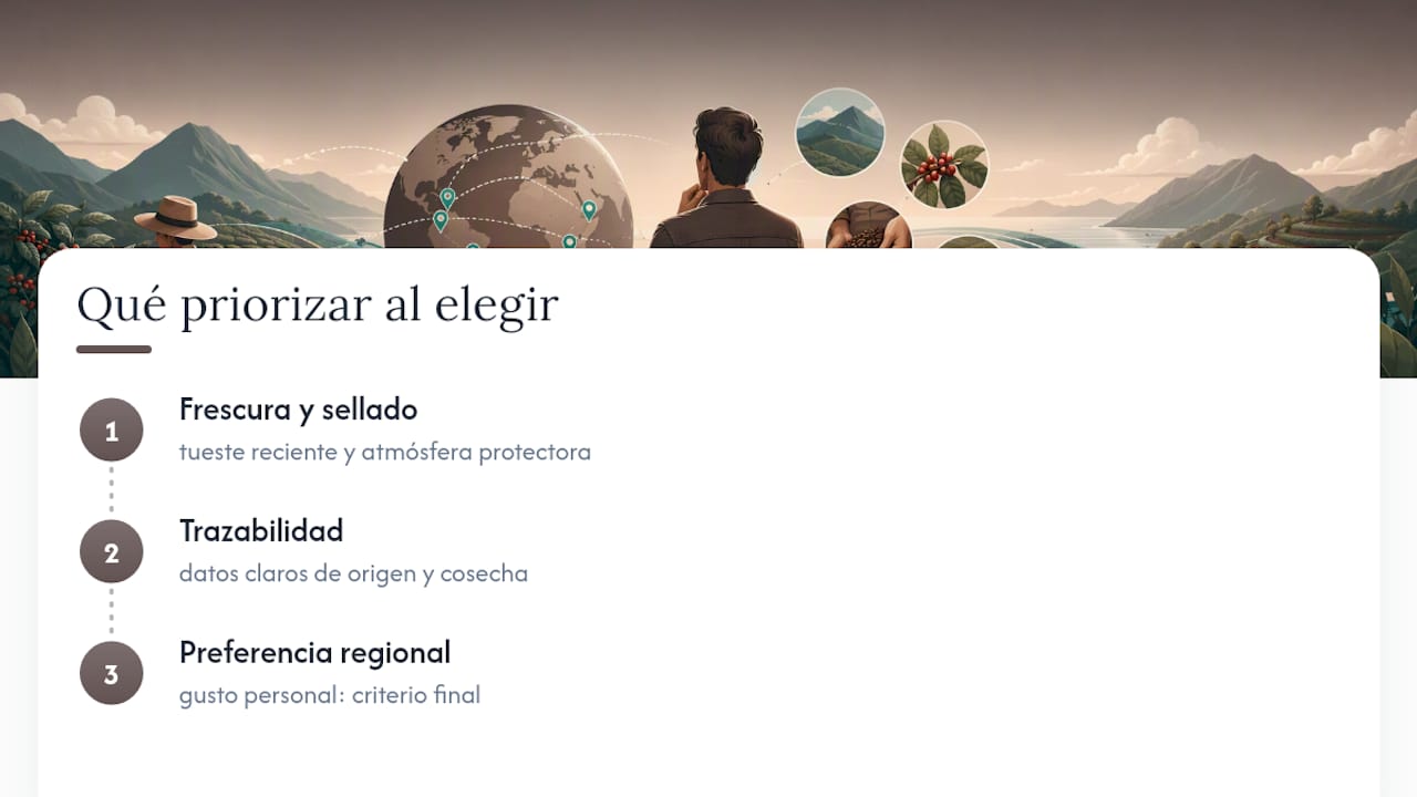 Diagrama que compara los factores que influyen en la calidad del café de origen único