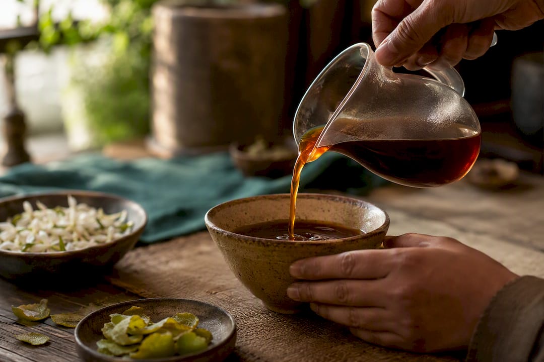 Sirviendo café Geisha de Panamá con notas aromáticas