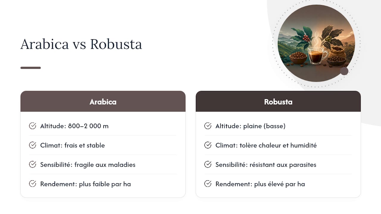 Comparaison agronomique entre l’arabica et le robusta