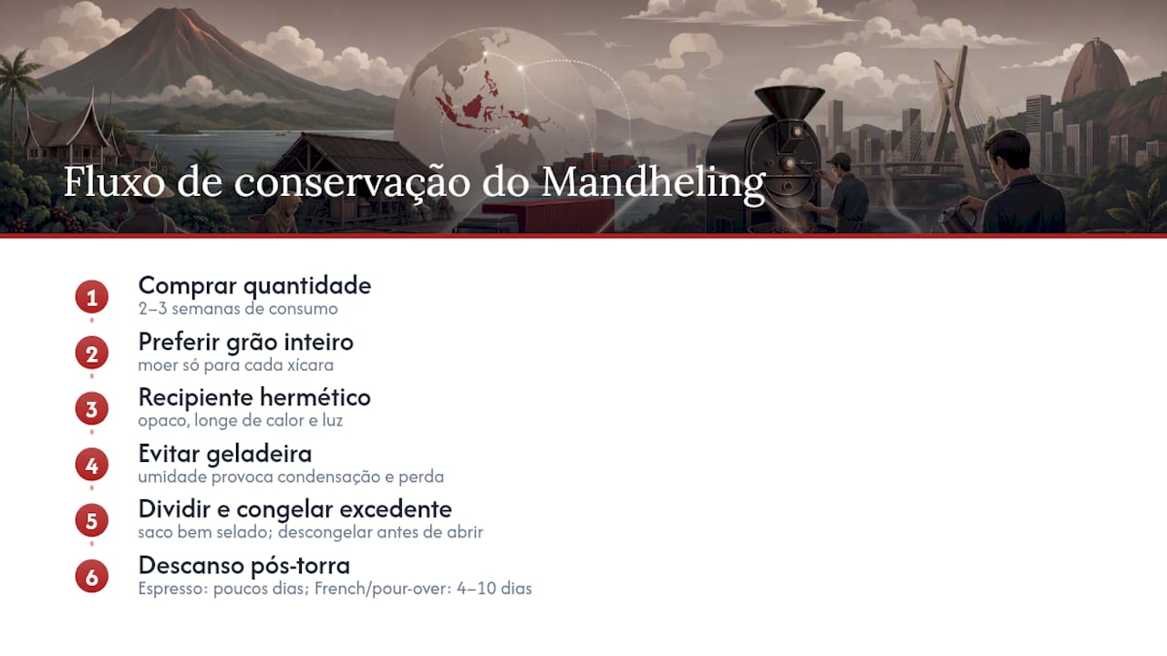 Processo de armazenamento e maturação do café