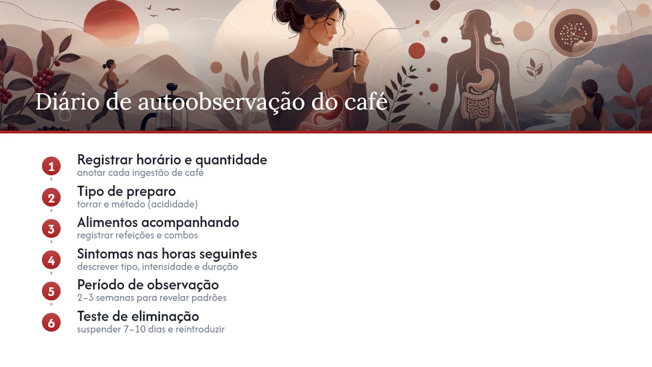Procedimento para registrar a tolerância ao café
