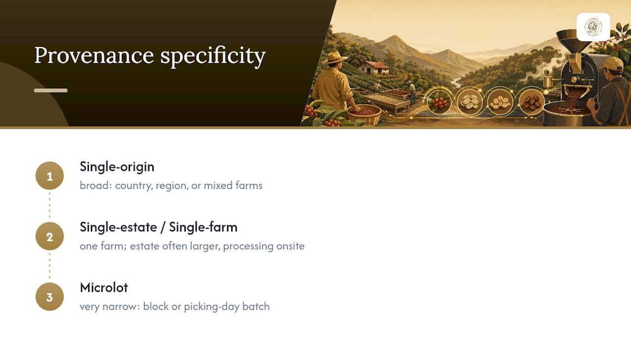What Does Single-Estate Coffee Mean, Really? — overview diagram