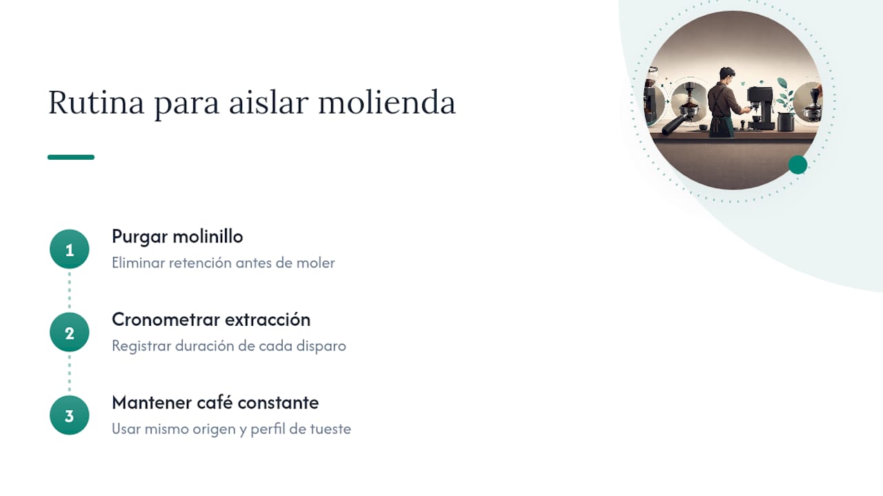 Procedimiento para ajustar el molido del espresso