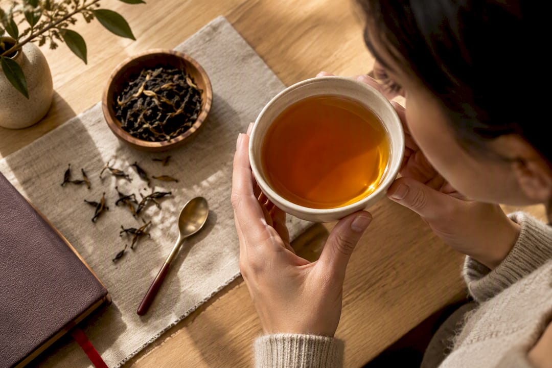 Xícara de chá Darjeeling puro