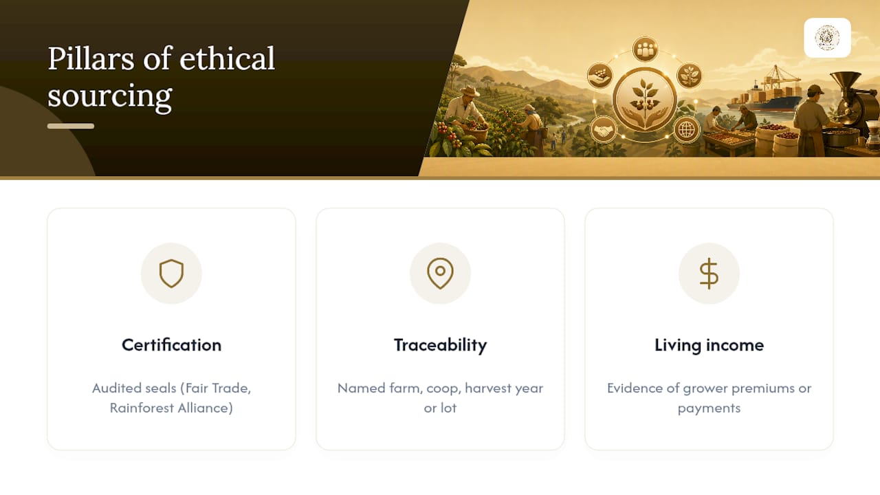 Three pillars of ethical coffee sourcing